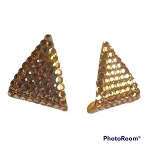 Bellini By Formart Vintage Crystal Folded Teardrop Earrings